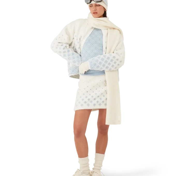 Veste polaire courte à monogramme brodé dégradé Veste polaire courte à monogramme brodé dégradé