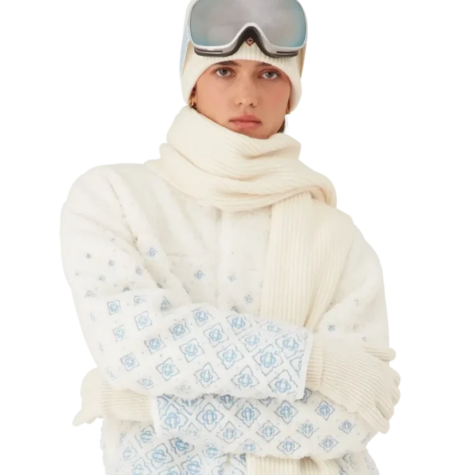 Veste polaire courte à monogramme brodé dégradé Veste polaire courte à monogramme brodé dégradé