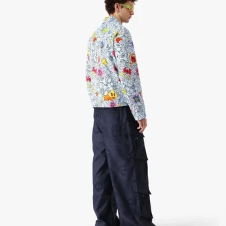 Veste zippée à motif répétitif « Collage D&rsquo;icones Graphiques »