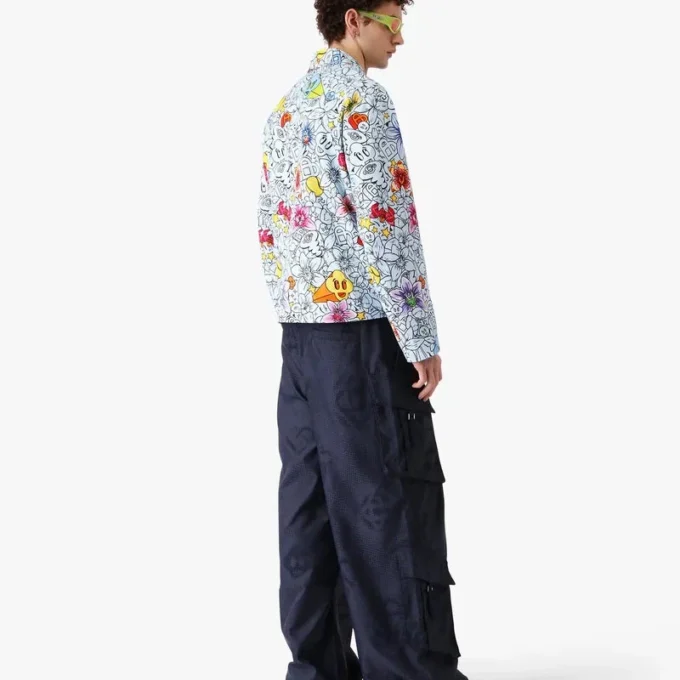 Veste zippée à motif répétitif « Collage D&rsquo;icones Graphiques »