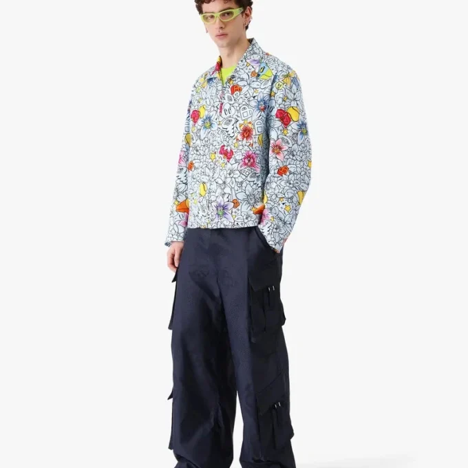 Veste zippée à motif répétitif « Collage D&rsquo;icones Graphiques »